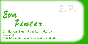 eva pinter business card